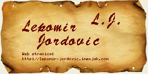 Lepomir Jordović vizit kartica